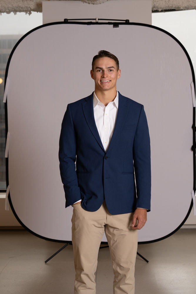 Professional portrait before skin retouching and color grading